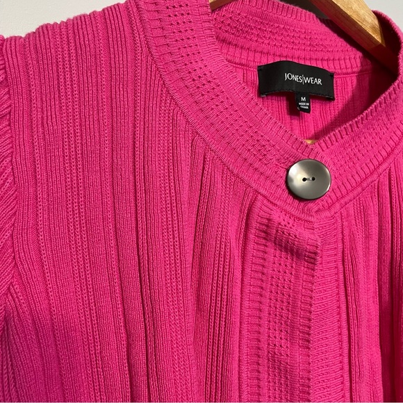 Jones Wear Pink Short Sleeve Cardigan - Medium‎ - Picture 4 of 7